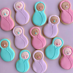 Newborn baby cookies (12 cookie set)
